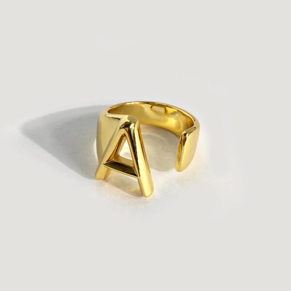 Gold initial ring - M