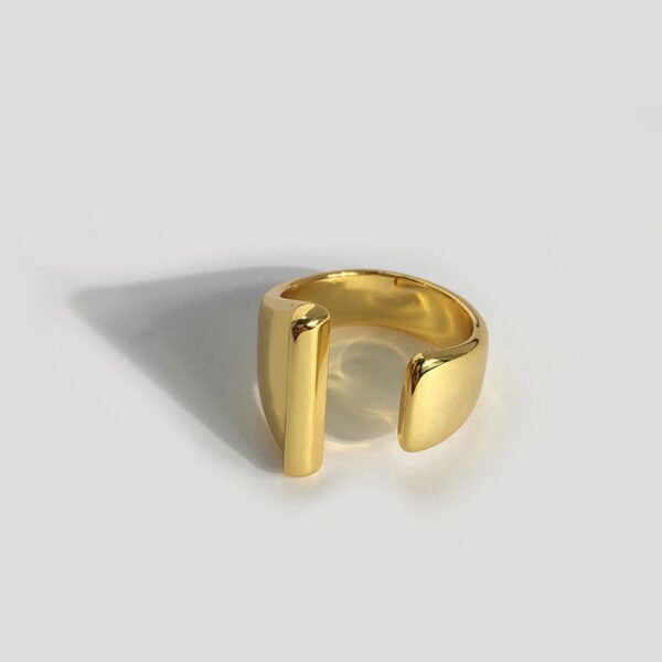 Gold initial ring - I